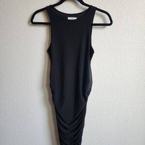 BP Black Ruched Mesh Mini Dress